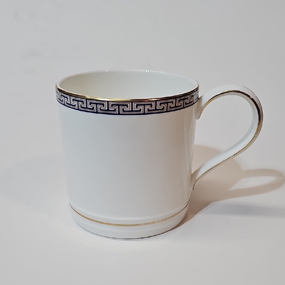 Vintage Wedgewood England Bone China Palatia Mug w/Greek Key Design + Gold Trim